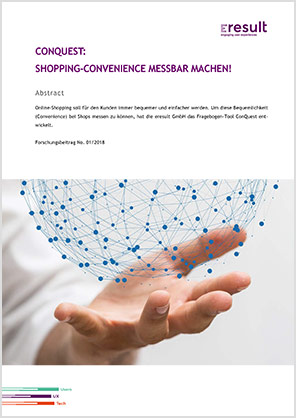 Titelblatt Forschungsbeitrag Conquest: Shopping-Convenience messbar machen!