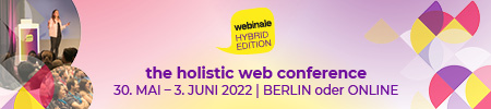 Banner der webinale 2022: The holistic web conference