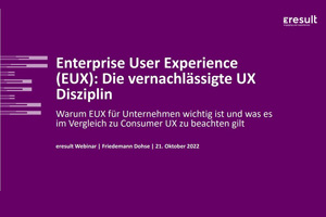 Titelbbild Webinar "Enterprise User Experience"