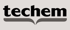 Schwarzweiß Logo der Techem GmbH.