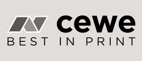 Schwarzweiß Logo der Cewe Stiftung & Co. KGaA.