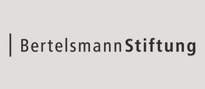 Schwarzweiß Logo der Bertelmanns Stiftung. 