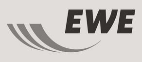 Schwarzweiß Logo der EWE AG.