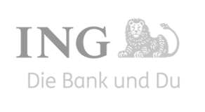 Schwarzweiß Logo der ING-DiBa AG. 