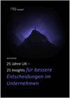 Titelbild des Whitepapers "25 Jahre UX – 25 Insights für bessere Entscheidungen im Unternehmen".